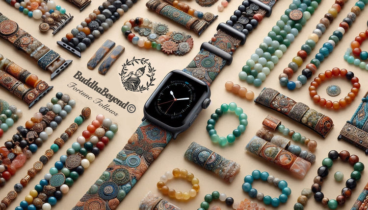 Beaded Apple watch band and apple watch strap bracelet that can stretch