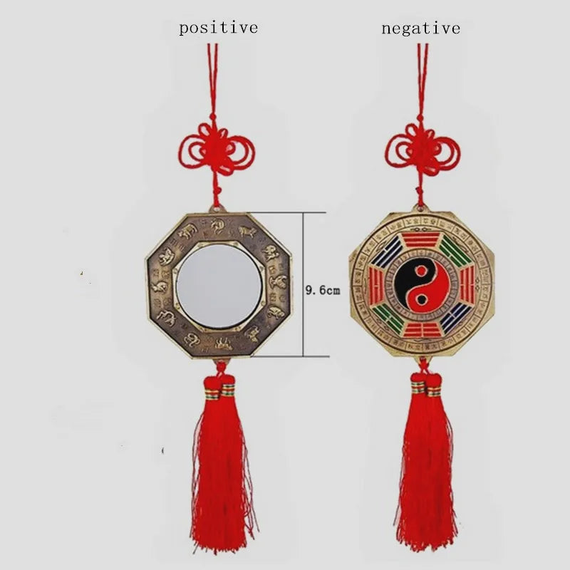 10cm yin and yang bagua mirror pendant