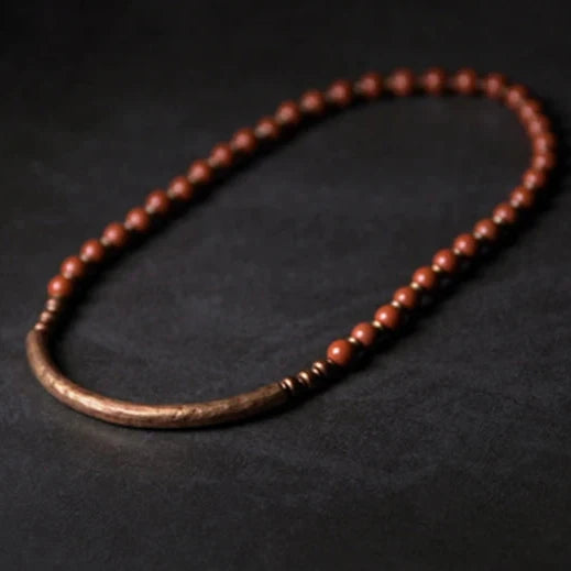 Earthy-toned bracelet featuring the powerful energy of natural Red Jasper gemstones