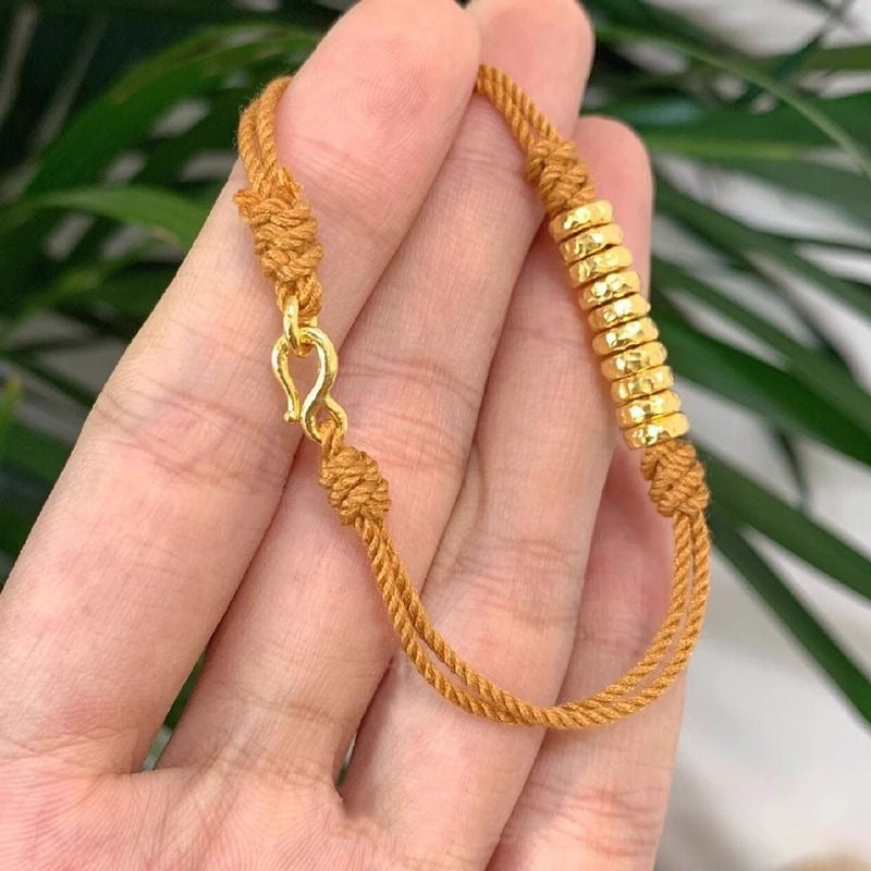 Bracelet stacked with slim bangles