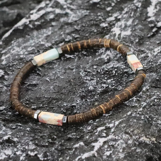 Coconut Cult Beaded Bracelet - 8 Healing Stone Choices