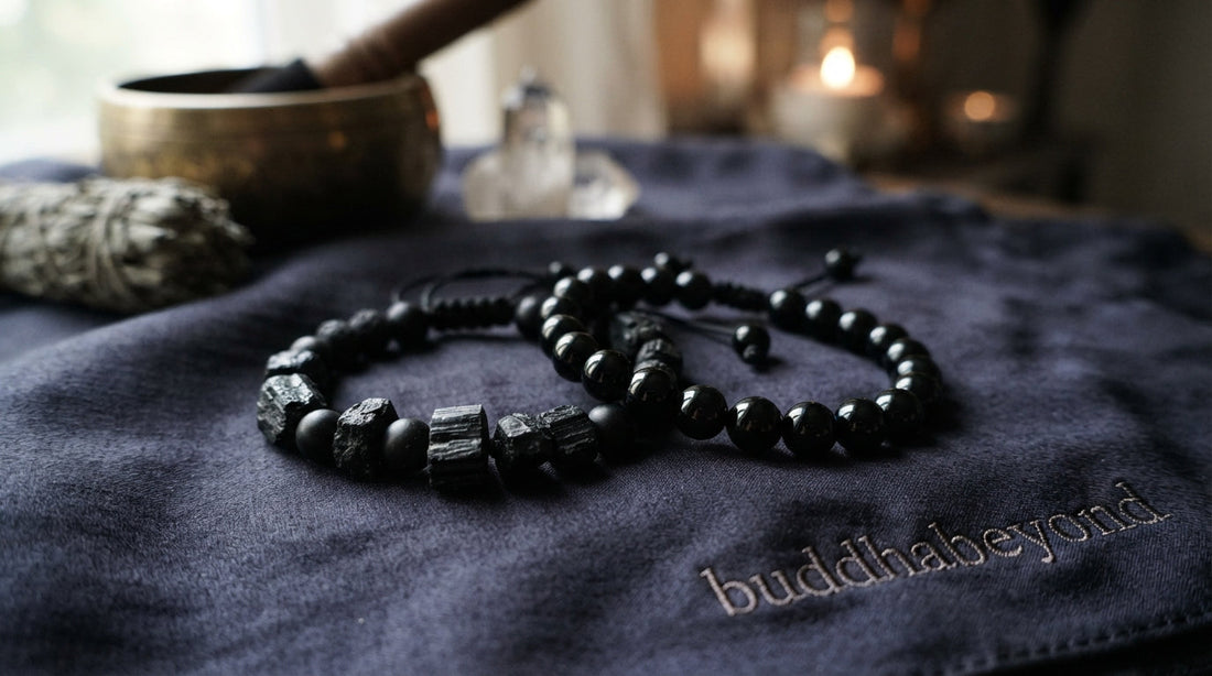 Black Tourmaline Protection Bracelet for Anxiety & EMF