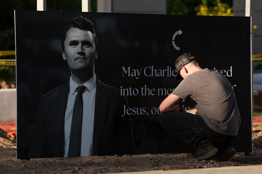 Artist draw picture of charlie kirk