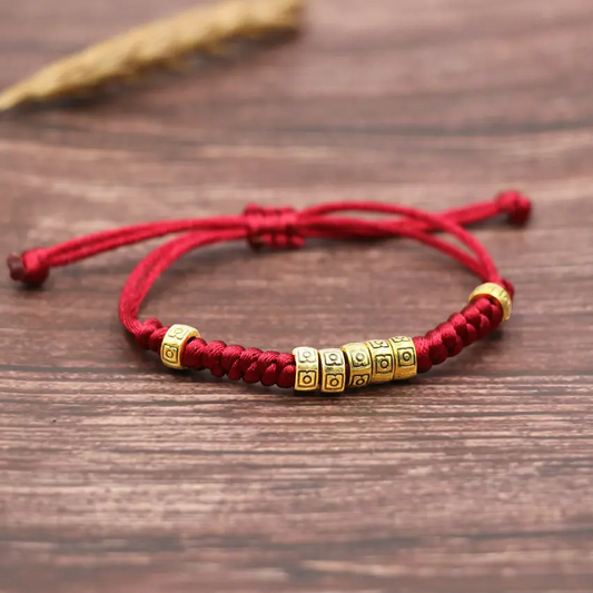 Tibetan RedLine Thread Buddhist Bracelet -  For Love and Luck - BuddhaBeyond