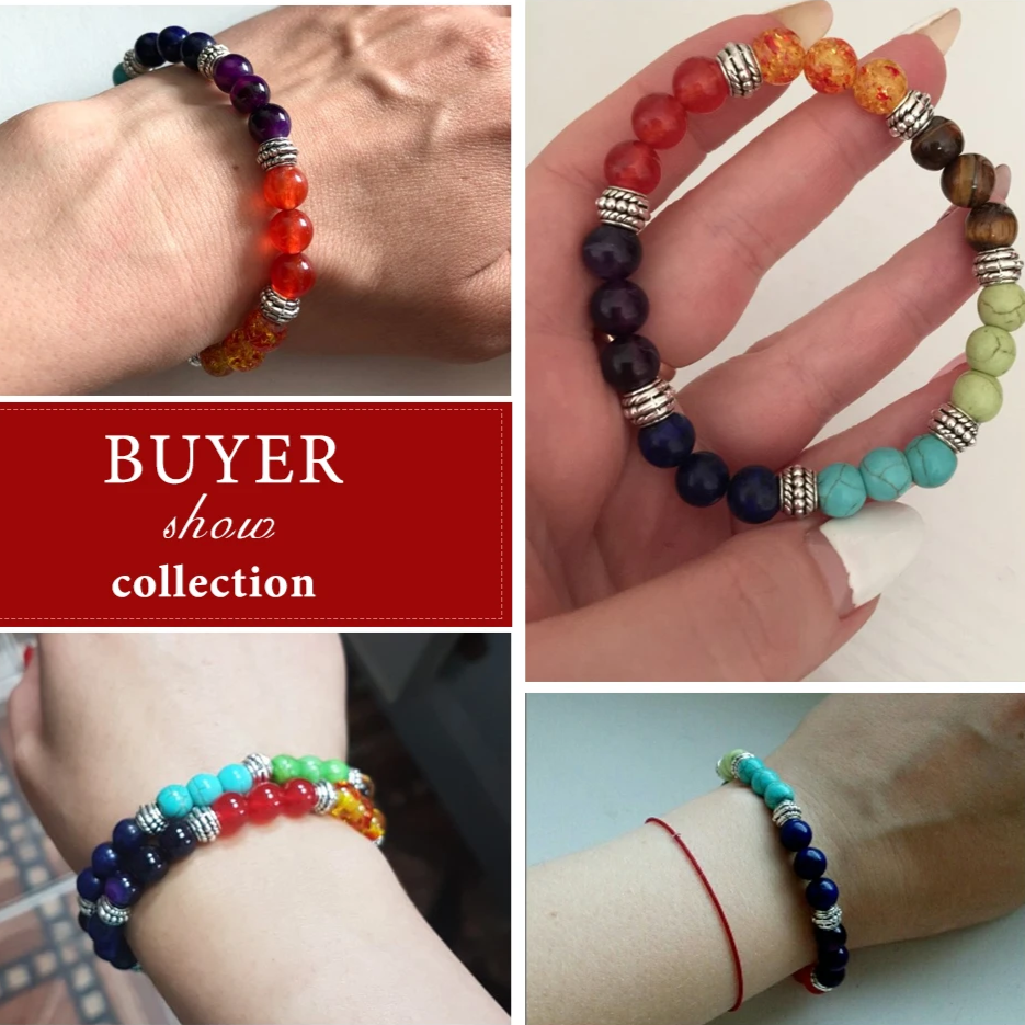 7 Chakra Stones Bracelet - All-in-One Capability - BuddhaBeyond