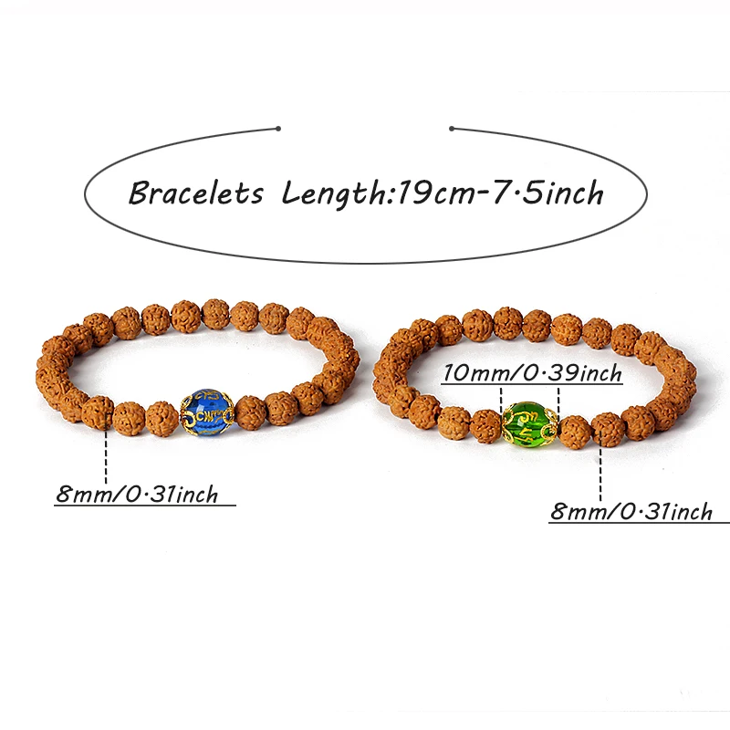 Natural Rudraksha Mala Bracelet - Bring Health and Clarity - BuddhaBeyond