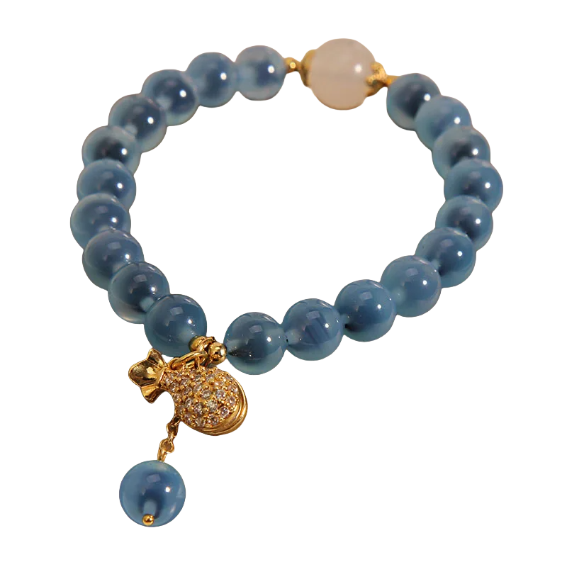 Buddha Beyond Blue Agate Bracelet 