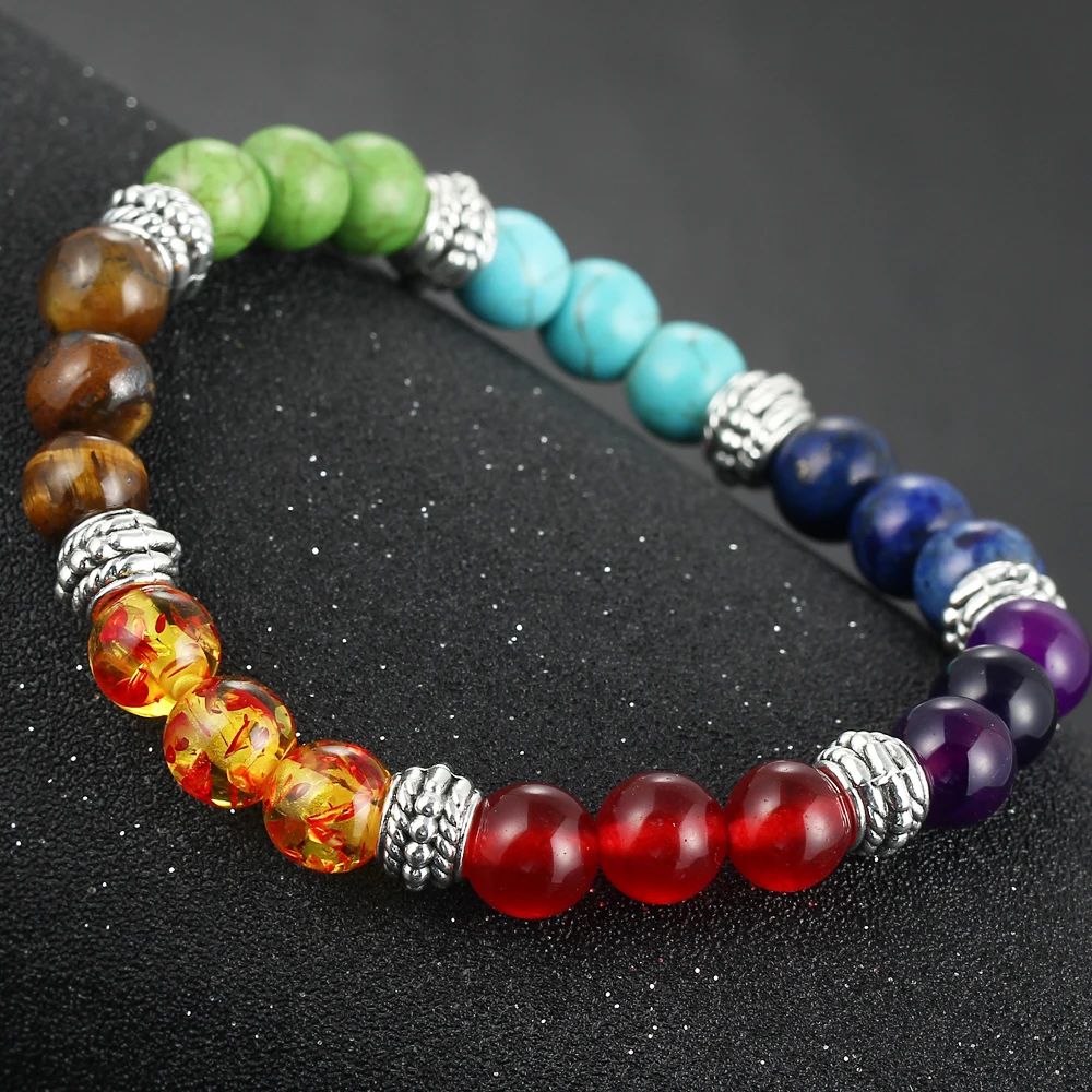 7 Chakra Stones Bracelet - All-in-One Capability - BuddhaBeyond