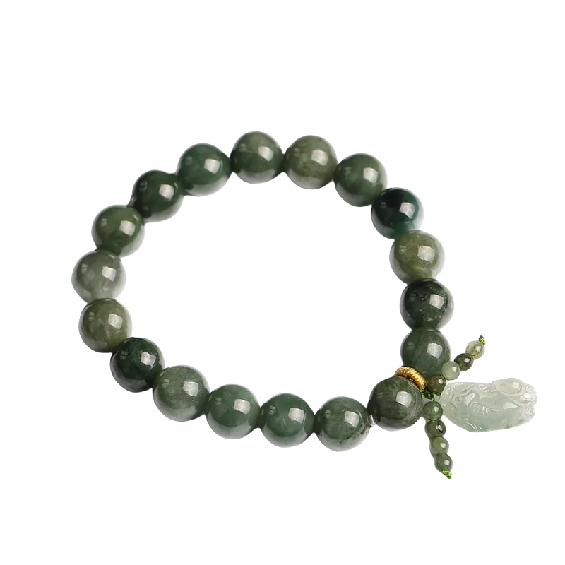 Pixiu Bracelet with Emerald Green Jade that can Bring wealth and attract money