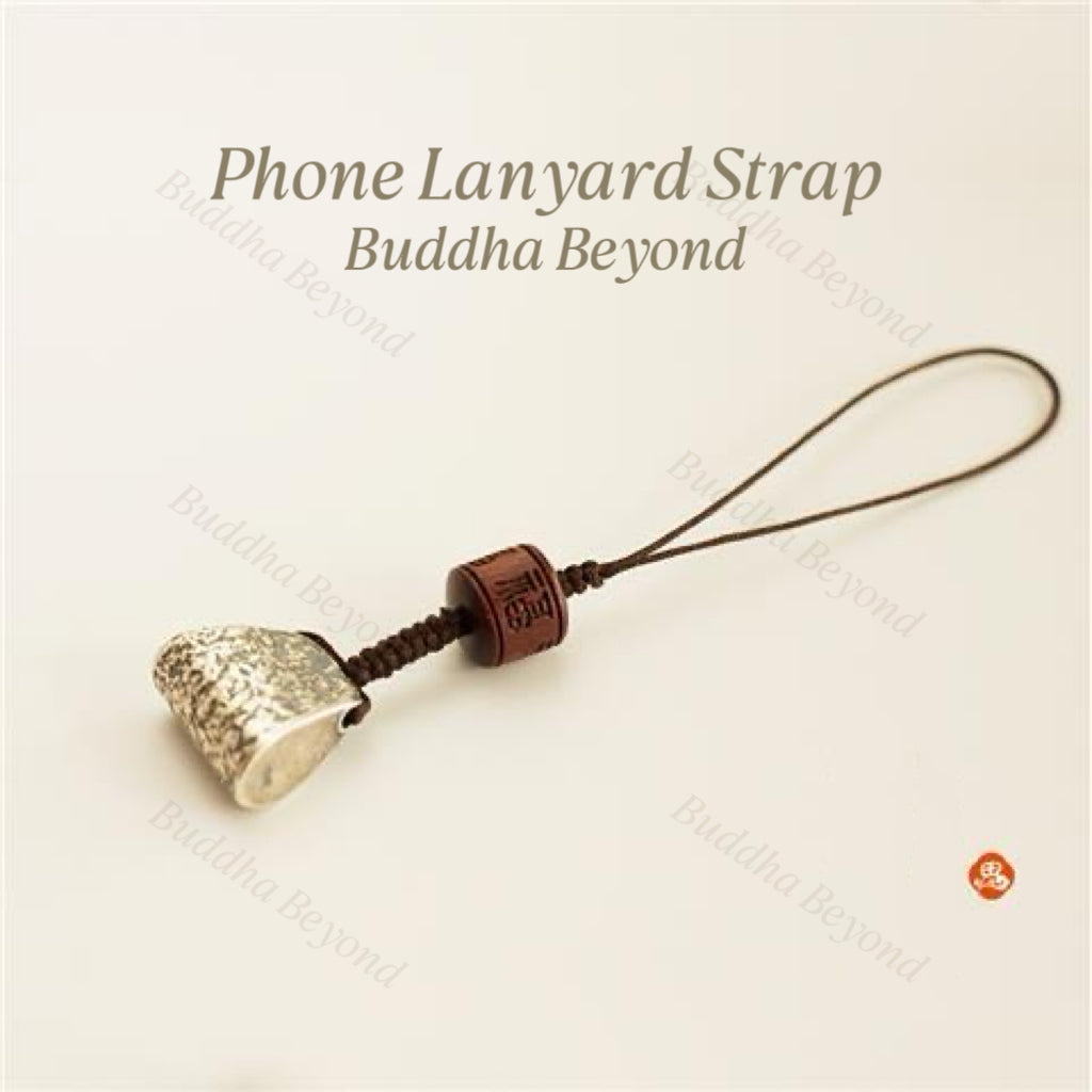 BuddhaBeyond S925 Silver Broken Ingot Pendant with Sandalwood Bead