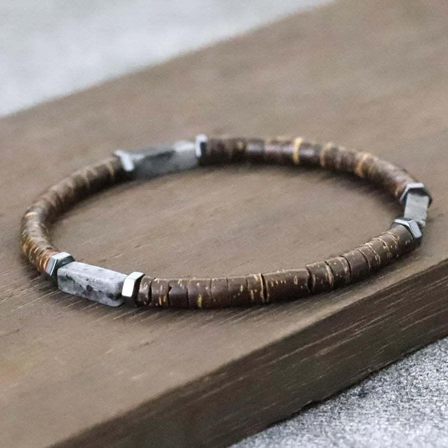 Coconut Cult Beaded Bracelet - 8 Healing Stone Choices