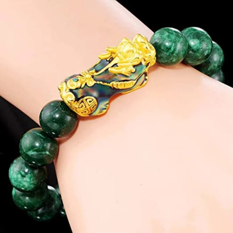 BuddhaBeyond FengShui PiXiu Jade Bracelet for Wealth & Protection - BuddhaBeyond