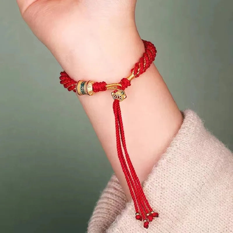 Handmade Tibetan Bracelet Colorful Thread Good Lucky Charm Rope Bracelet & Bangles for Women Men Knots Red Thread Bracelets - BuddhaBeyond