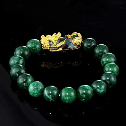 BuddhaBeyond FengShui PiXiu Jade Bracelet for Wealth & Protection - BuddhaBeyond