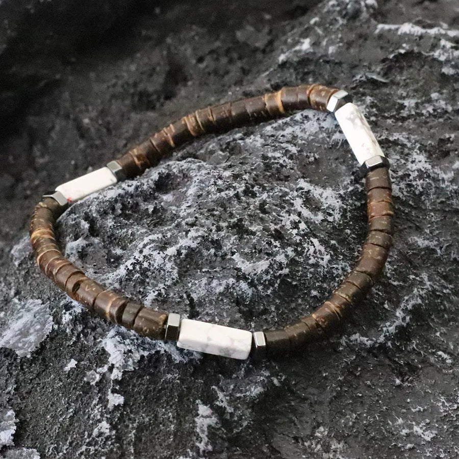 Coconut Cult Beaded Bracelet - 8 Healing Stone Choices