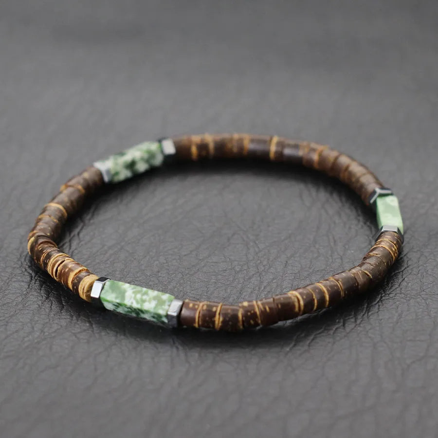 Coconut Cult Beaded Bracelet - 8 Healing Stone Choices