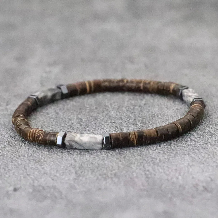 Coconut Cult Beaded Bracelet - 8 Healing Stone Choices