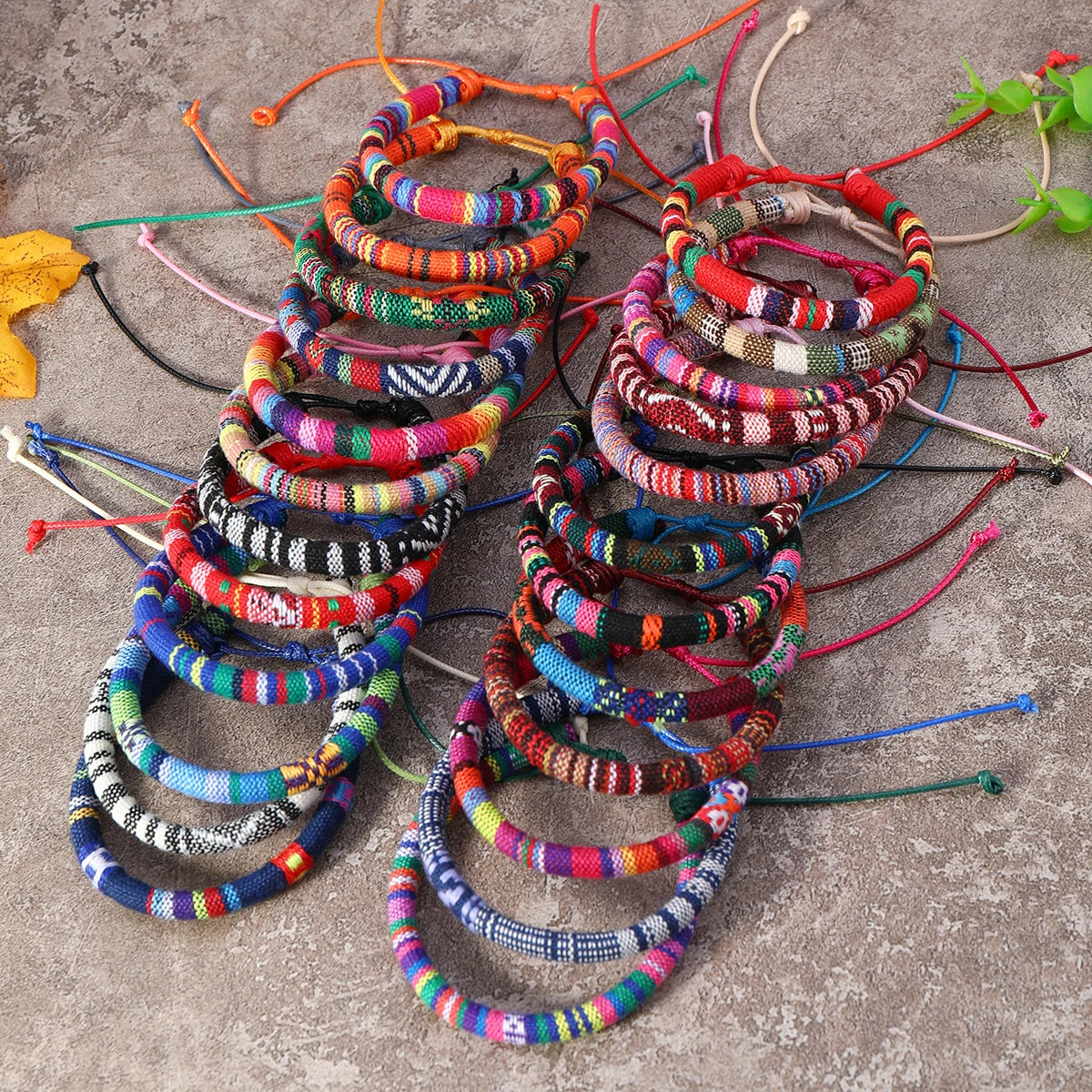 Colorful festival-inspired stack bracelets for boho style layering