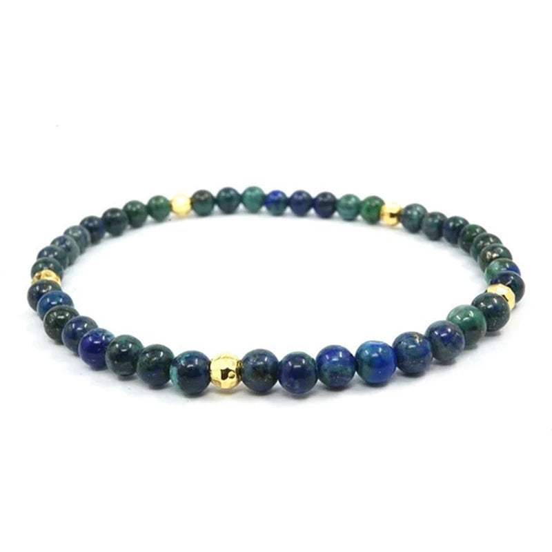 Lapis Lazuli Bead Bracelet | Adjustable Beaded Jewelry with Healing Stones for Wisdom & Clarity